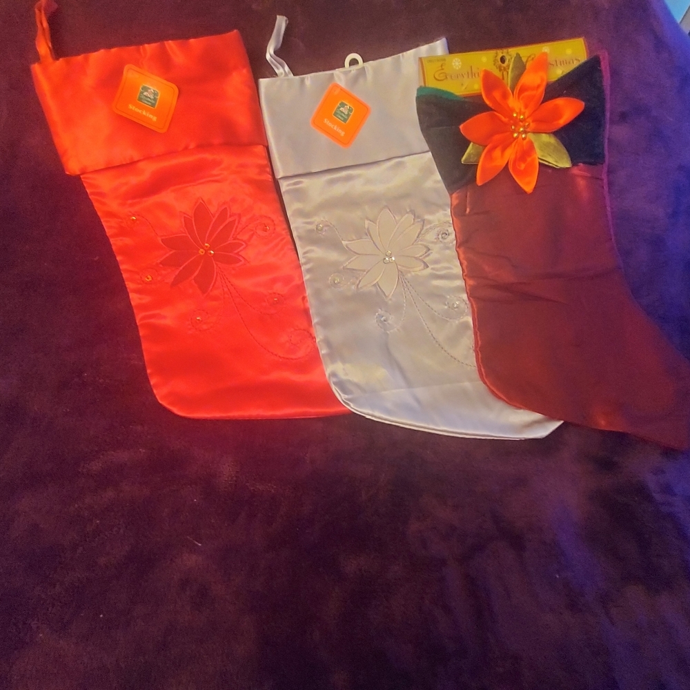 Satiny Christmas Stockings (3)